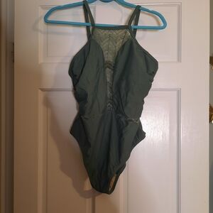 Olive Green Women's One Piece Swimsuit